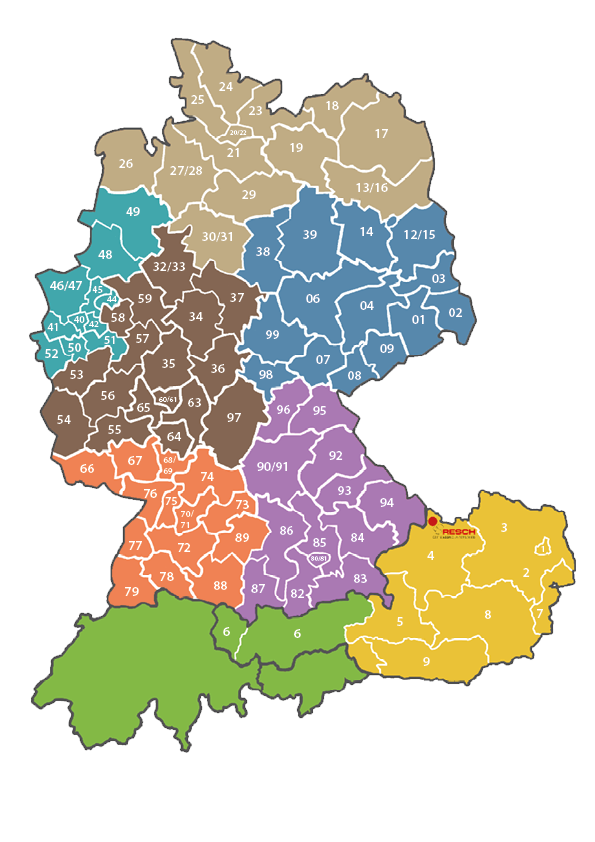 Gebietsaufteilung-Fachberater